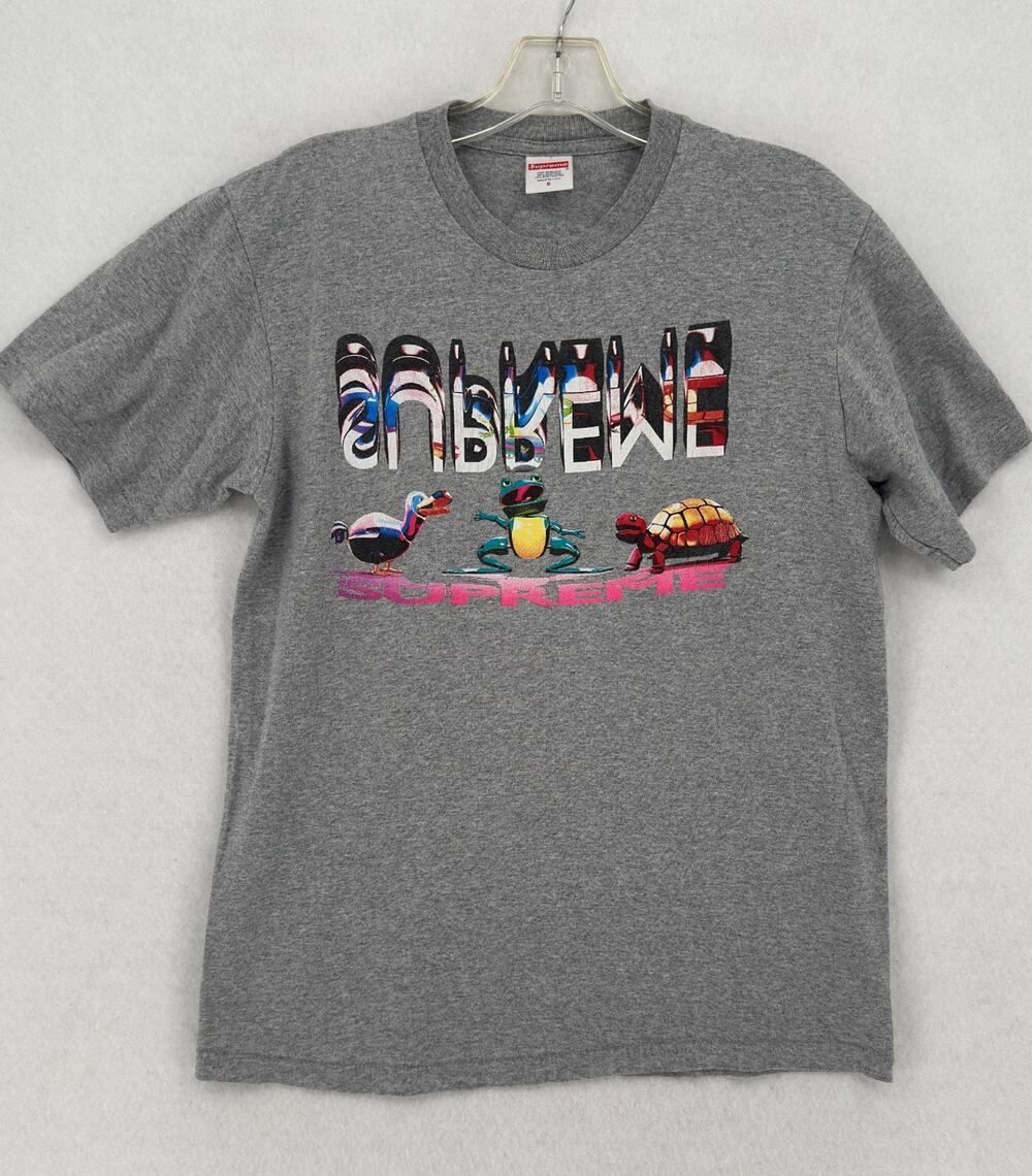 Supreme 2017 Friends Graphic Mens Heather Gray Crew Short Sleeve T Shirt Sz S